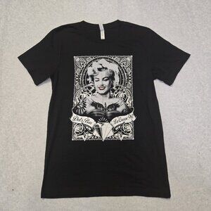 Marilyn Monroe T-Shirt Men's M Black Tattoo Bandana Paisley Fame Fortune Tee